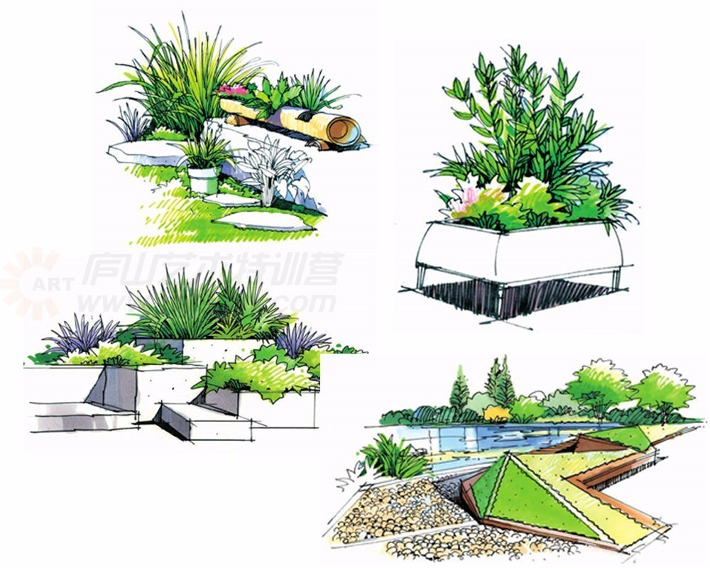 純干貨 | 景觀設(shè)計馬克筆著色技法~