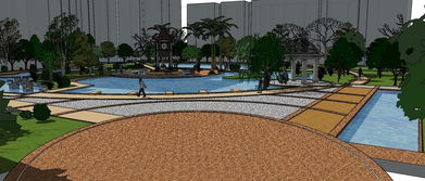 精品景觀游園規(guī)劃 從宅間景觀到廣場SU模型的全面設計